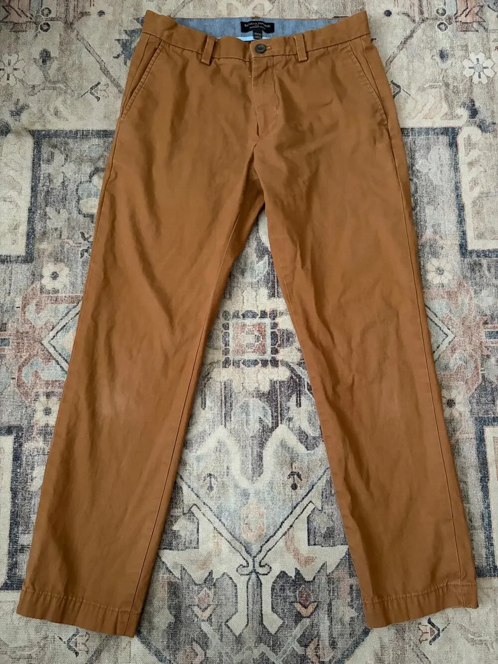 Banana Republic Emerson Chino Pants Mens 30x30 Oxford Brown Straight Fit